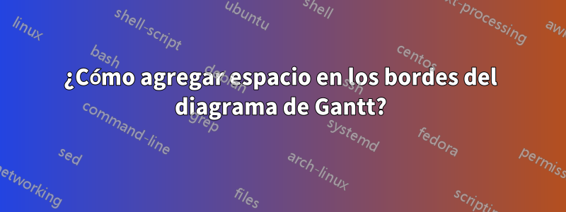 ¿Cómo agregar espacio en los bordes del diagrama de Gantt?