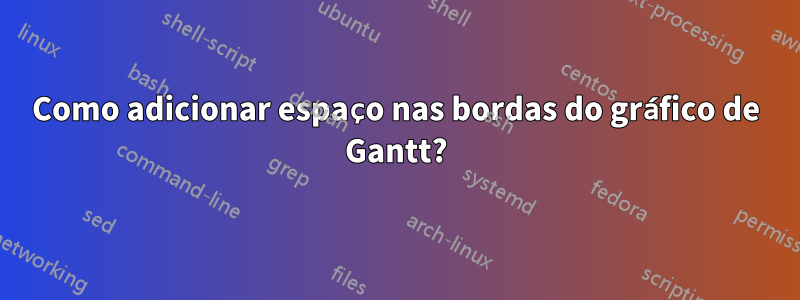 Como adicionar espaço nas bordas do gráfico de Gantt?