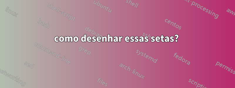 como desenhar essas setas?