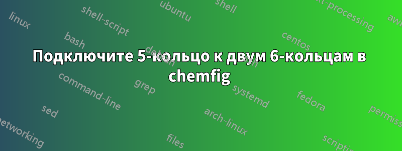 Подключите 5-кольцо к двум 6-кольцам в chemfig