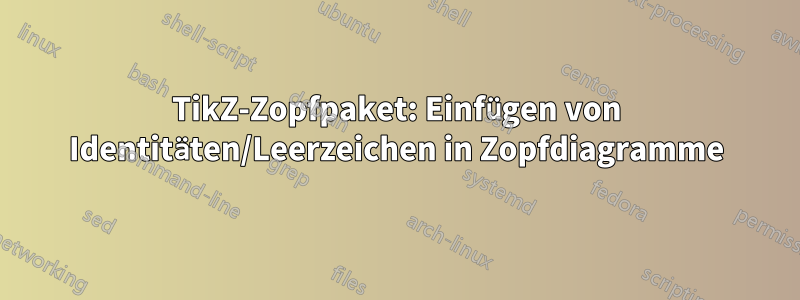 TikZ-Zopfpaket: Einfügen von Identitäten/Leerzeichen in Zopfdiagramme