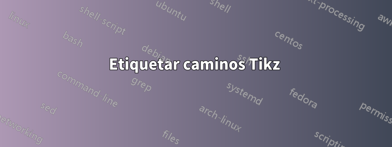 Etiquetar caminos Tikz