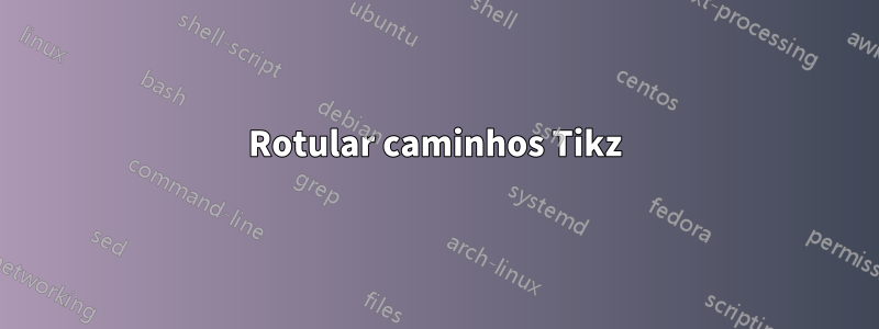 Rotular caminhos Tikz