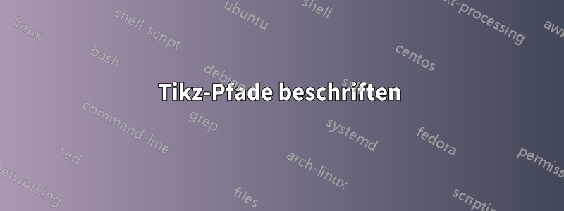 Tikz-Pfade beschriften