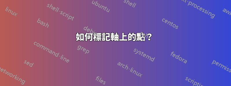 如何標記軸上的點？