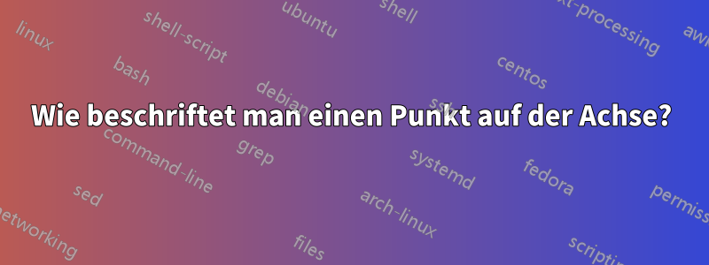 Wie beschriftet man einen Punkt auf der Achse?