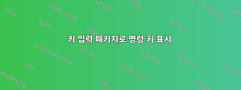 키 입력 패키지로 명령 키 표시