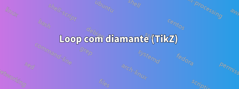 Loop com diamante (TikZ)