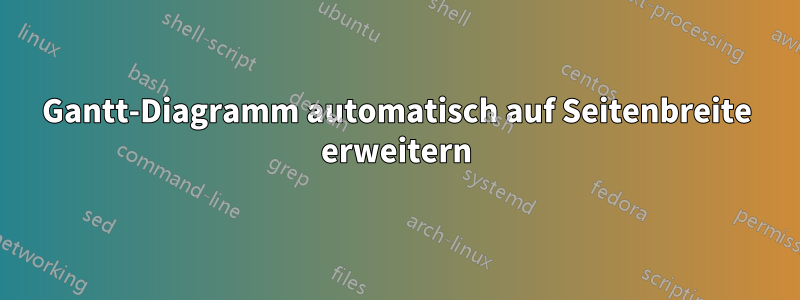 Gantt-Diagramm automatisch auf Seitenbreite erweitern