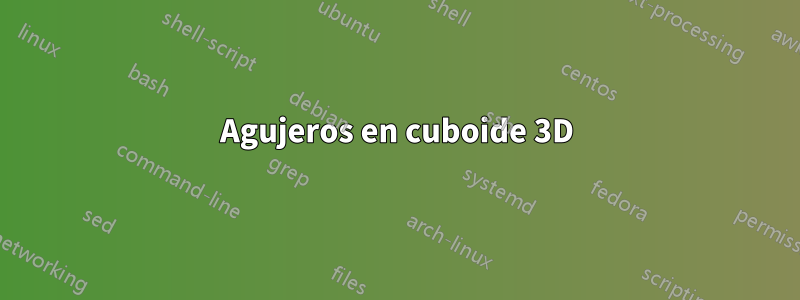 Agujeros en cuboide 3D