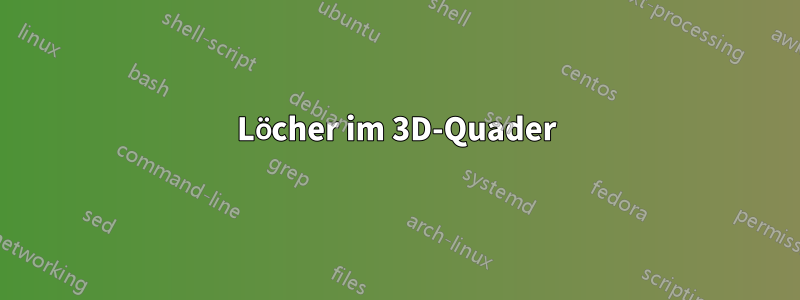 Löcher im 3D-Quader