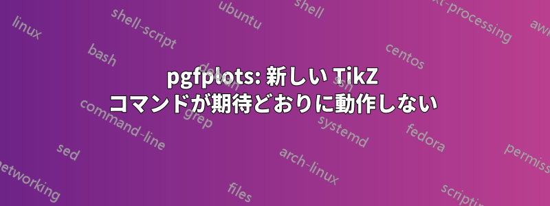 pgfplots: 新しい TikZ コマンドが期待どおりに動作しない