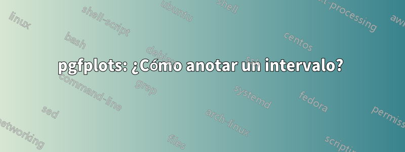 pgfplots: ¿Cómo anotar un intervalo?