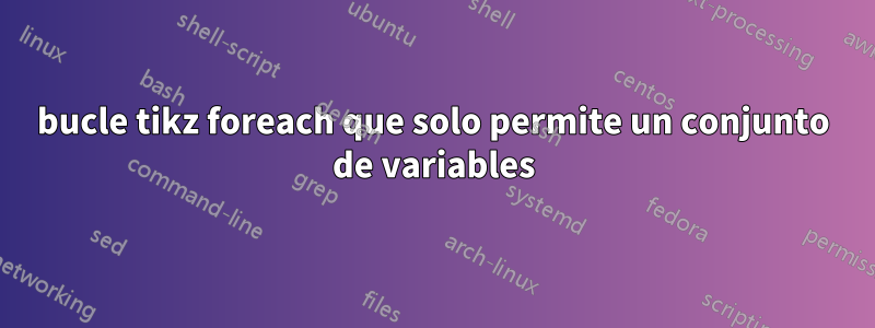 bucle tikz foreach que solo permite un conjunto de variables