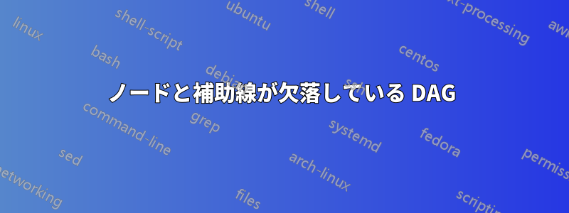 ノードと補助線が欠落している DAG