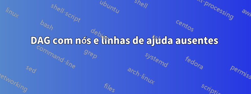 DAG com nós e linhas de ajuda ausentes