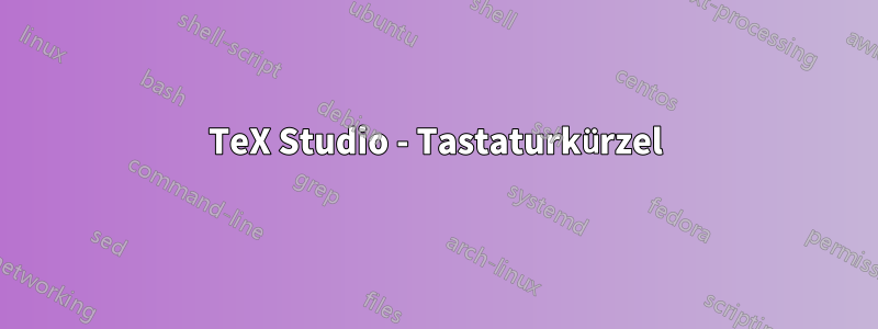 TeX Studio - Tastaturkürzel