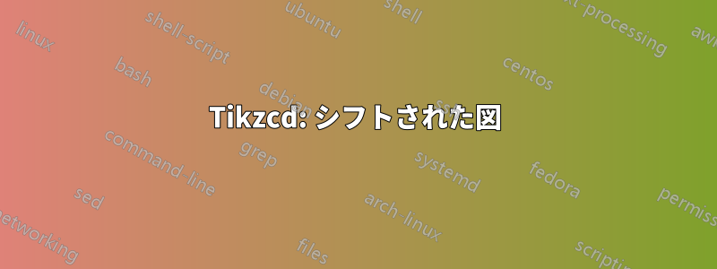 Tikzcd: シフトされた図