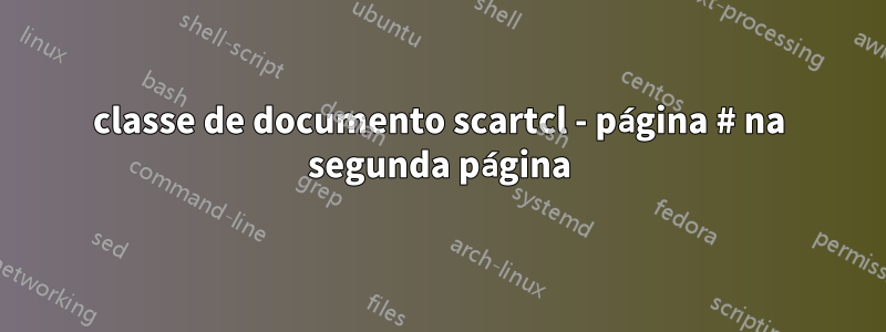 classe de documento scartcl - página # na segunda página