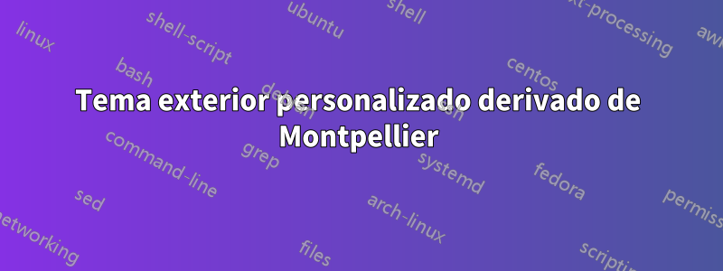 Tema exterior personalizado derivado de Montpellier