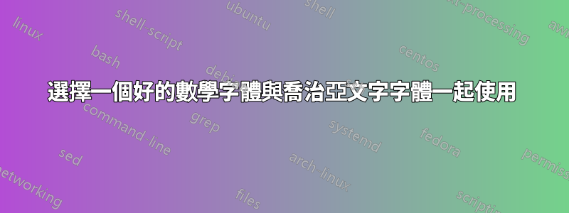 選擇一個好的數學字體與喬治亞文字字體一起使用