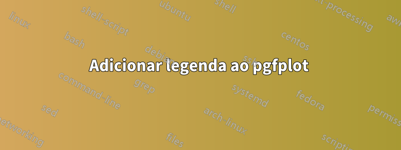 Adicionar legenda ao pgfplot