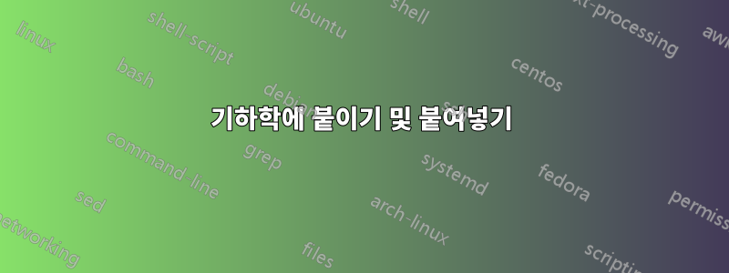 기하학에 붙이기 및 붙여넣기