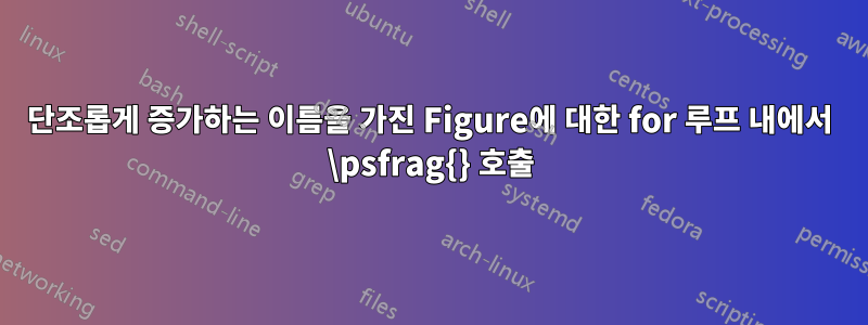 단조롭게 증가하는 이름을 가진 Figure에 대한 for 루프 내에서 \psfrag{} 호출