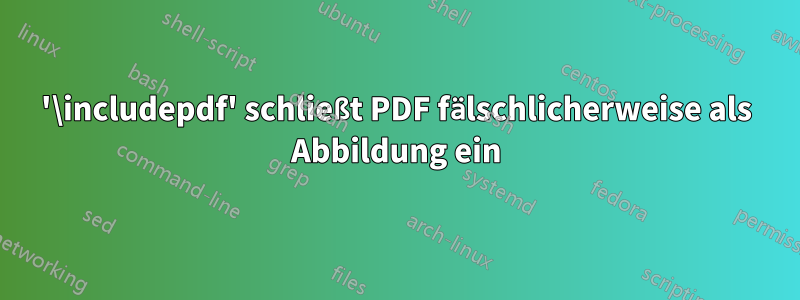 '\includepdf' schließt PDF fälschlicherweise als Abbildung ein