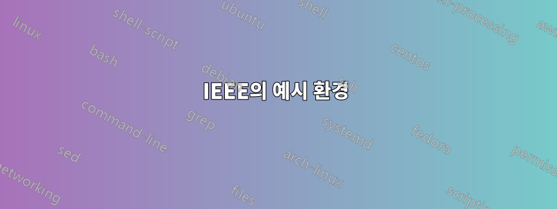 IEEE의 예시 환경