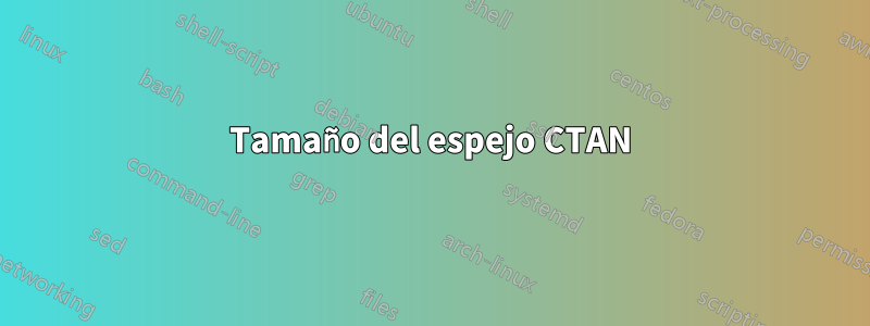 Tamaño del espejo CTAN