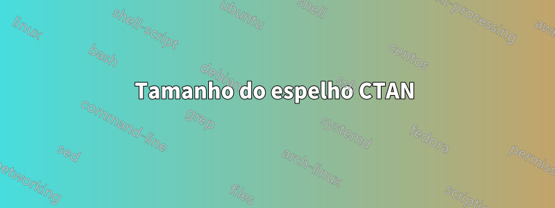 Tamanho do espelho CTAN