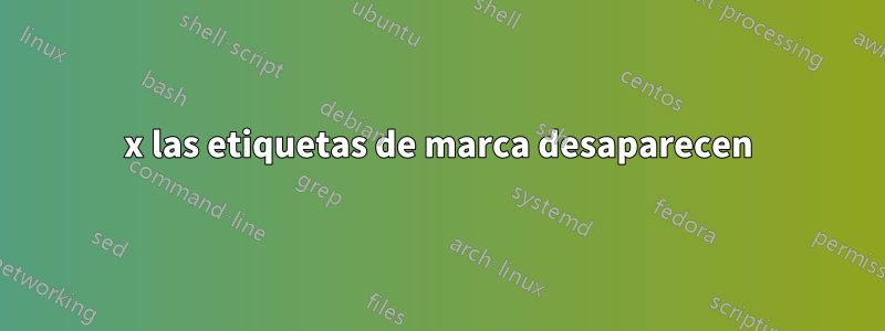 x las etiquetas de marca desaparecen