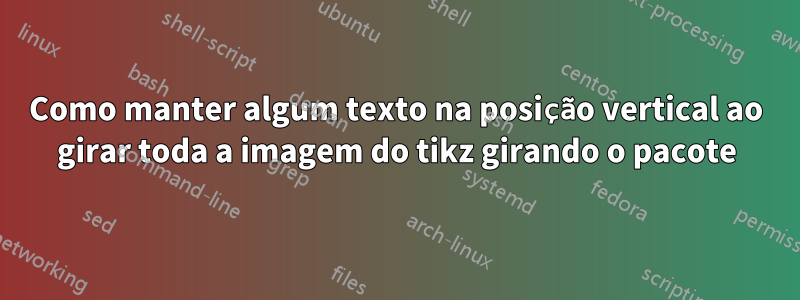 Como manter algum texto na posição vertical ao girar toda a imagem do tikz girando o pacote