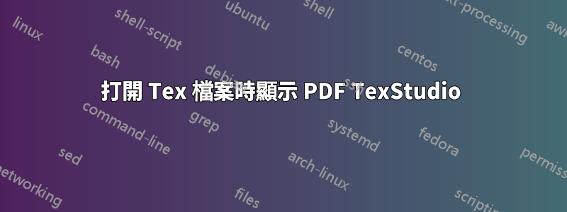 打開 Tex 檔案時顯示 PDF TexStudio