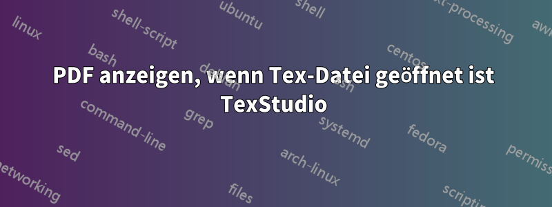 PDF anzeigen, wenn Tex-Datei geöffnet ist TexStudio