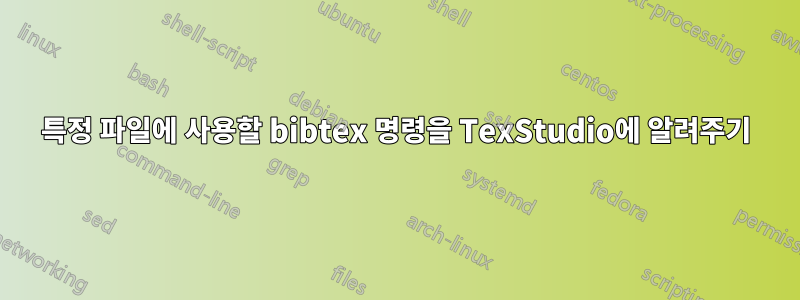 특정 파일에 사용할 bibtex 명령을 TexStudio에 알려주기