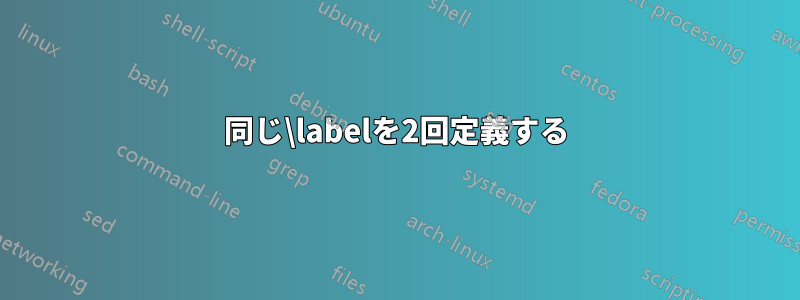 同じ\labelを2回定義する