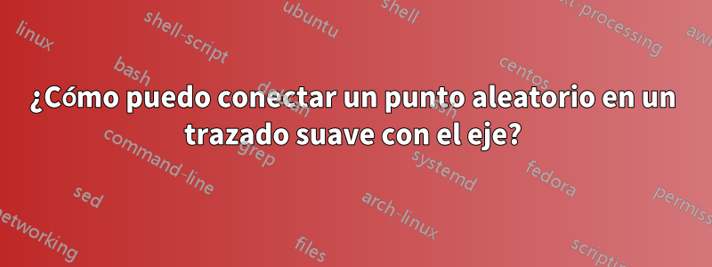 ¿Cómo puedo conectar un punto aleatorio en un trazado suave con el eje?