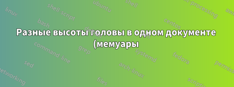 Разные высоты головы в одном документе (мемуары)