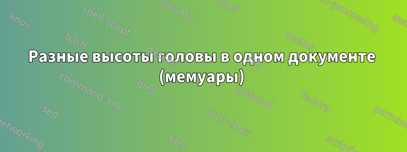 Разные высоты головы в одном документе (мемуары)