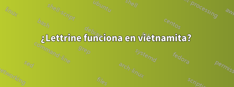 ¿Lettrine funciona en vietnamita?