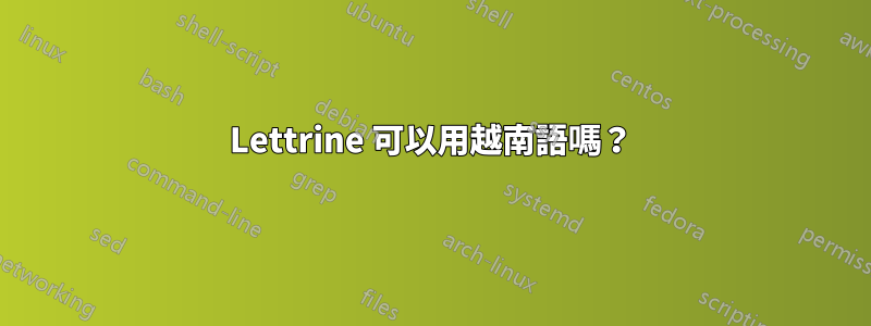 Lettrine 可以用越南語嗎？