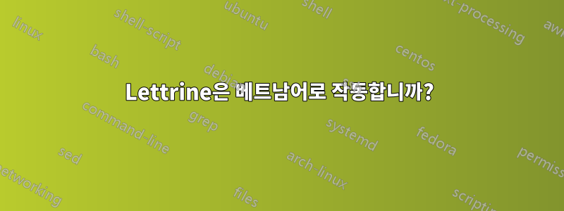 Lettrine은 베트남어로 작동합니까?