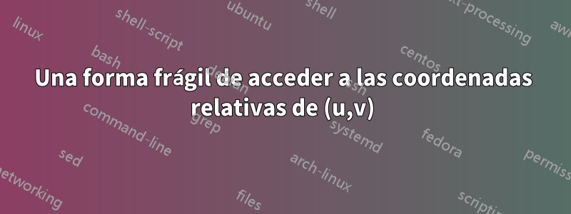 Una forma frágil de acceder a las coordenadas relativas de (u,v)