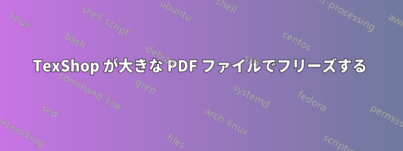 TexShop が大きな PDF ファイルでフリーズする