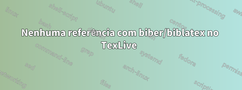 Nenhuma referência com biber/biblatex no TexLive 