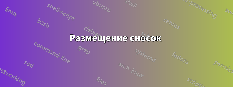 Размещение сносок