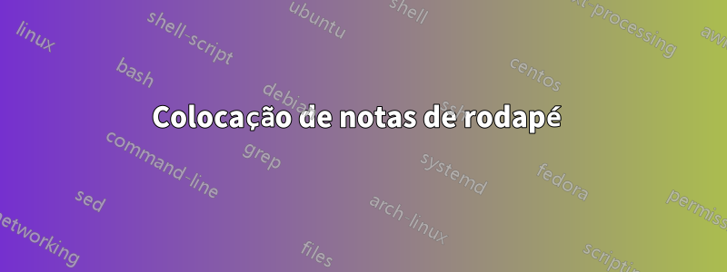 Colocação de notas de rodapé