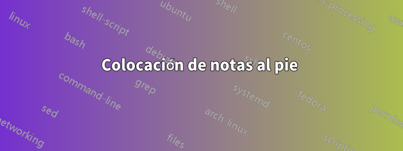 Colocación de notas al pie